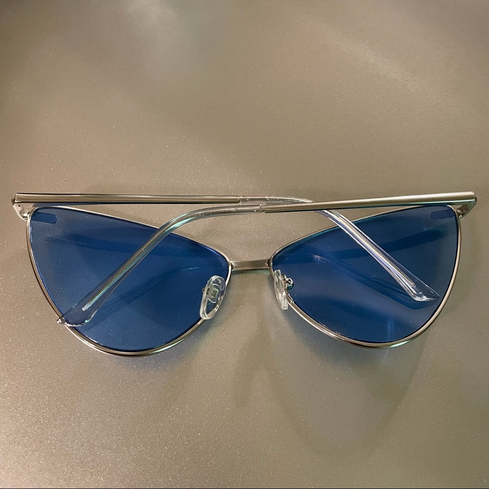 Blue retro frame aviator Sunglasses Women’s - Picture 2 of 3